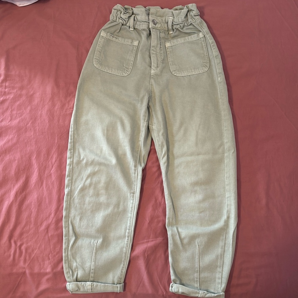 Zara High Waisted Paperbag Pants